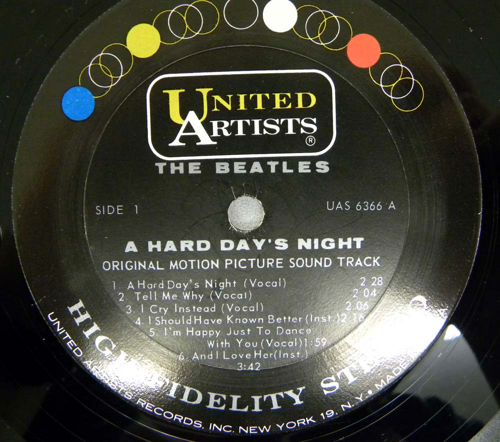 The Beatles A Hard Day S Night United Artists Uas Stereo Lp Nm