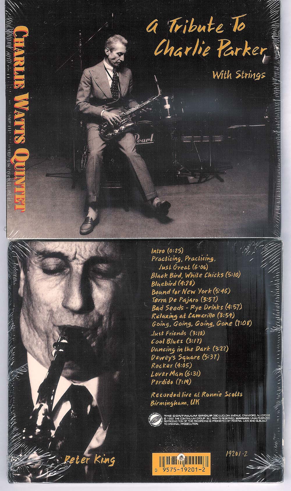 CHARLIE WATTS QUINTET A TRIBUTE TO CHARLIE PARKER OOP CD MINT AND ...