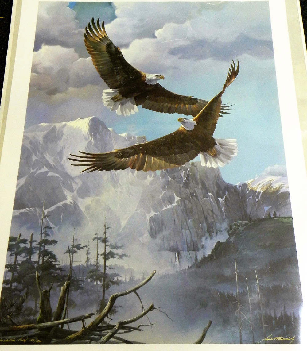 Details About Fernandez Free As A Bird Eagle Poster Lithograph Art Print