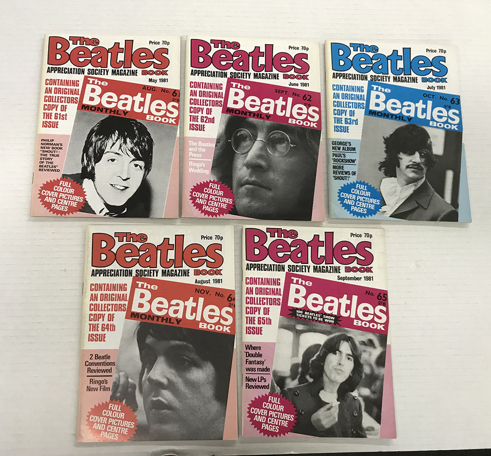 THE BEATLES APPRECIATION SOCIETY MAGAZINE 1-77 COMPLETE SET-8.0 AVERAGE ...